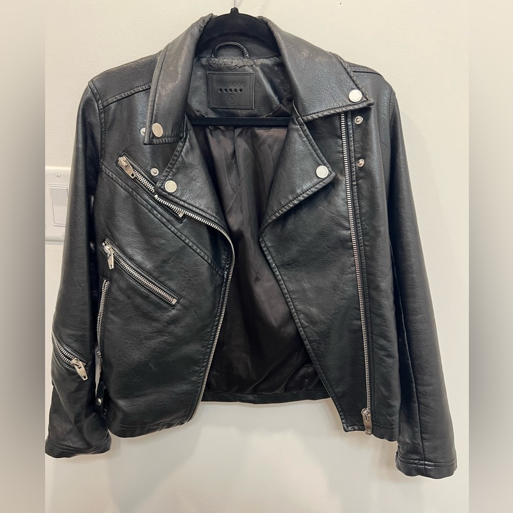 Blank NYC vegan leather jacket size small